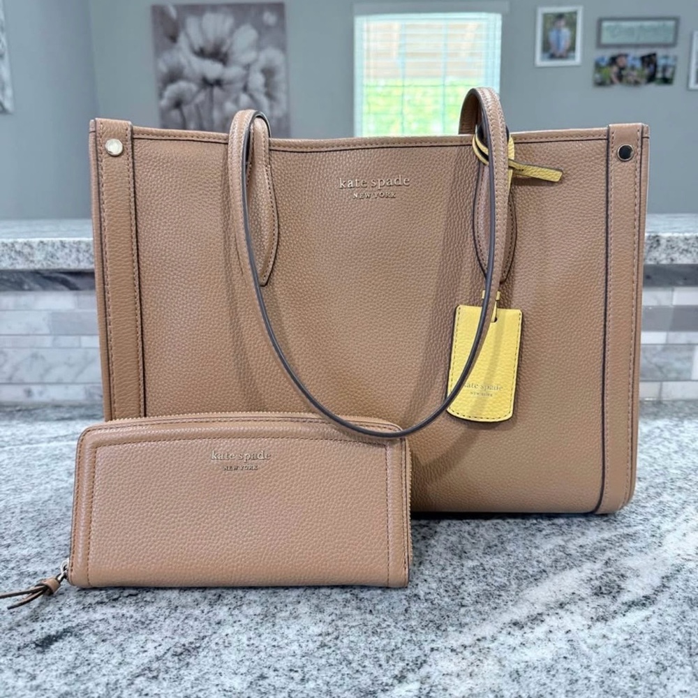 Kate Spade Brown Tote and Wallet Set